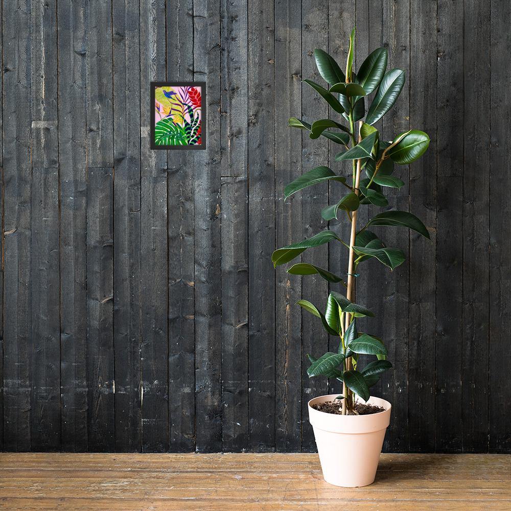 Bird of Paradise Botanical Print Framed poster-Framed Art Poster-TaraHuntDesigns