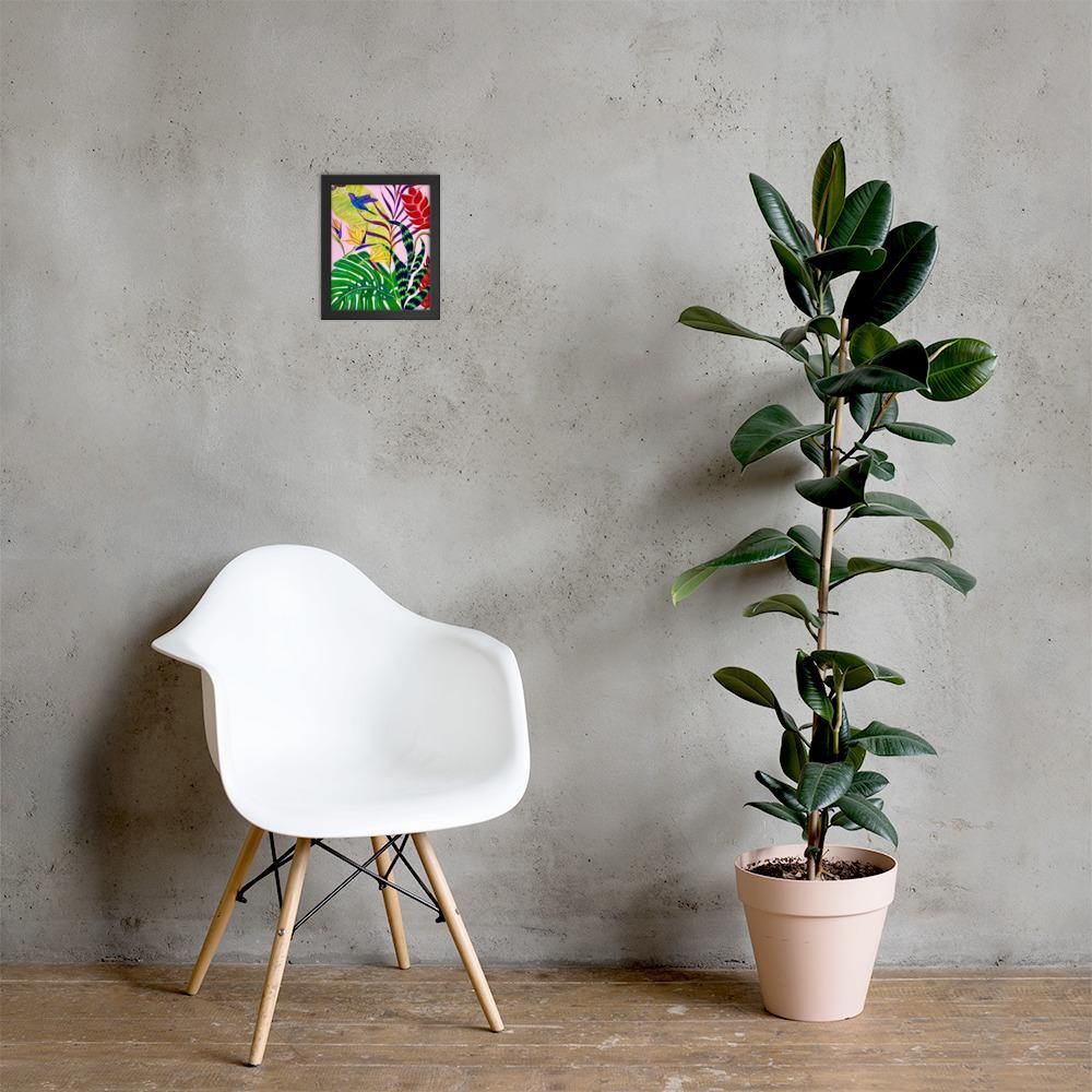Bird of Paradise Botanical Print Framed poster-Framed Art Poster-TaraHuntDesigns