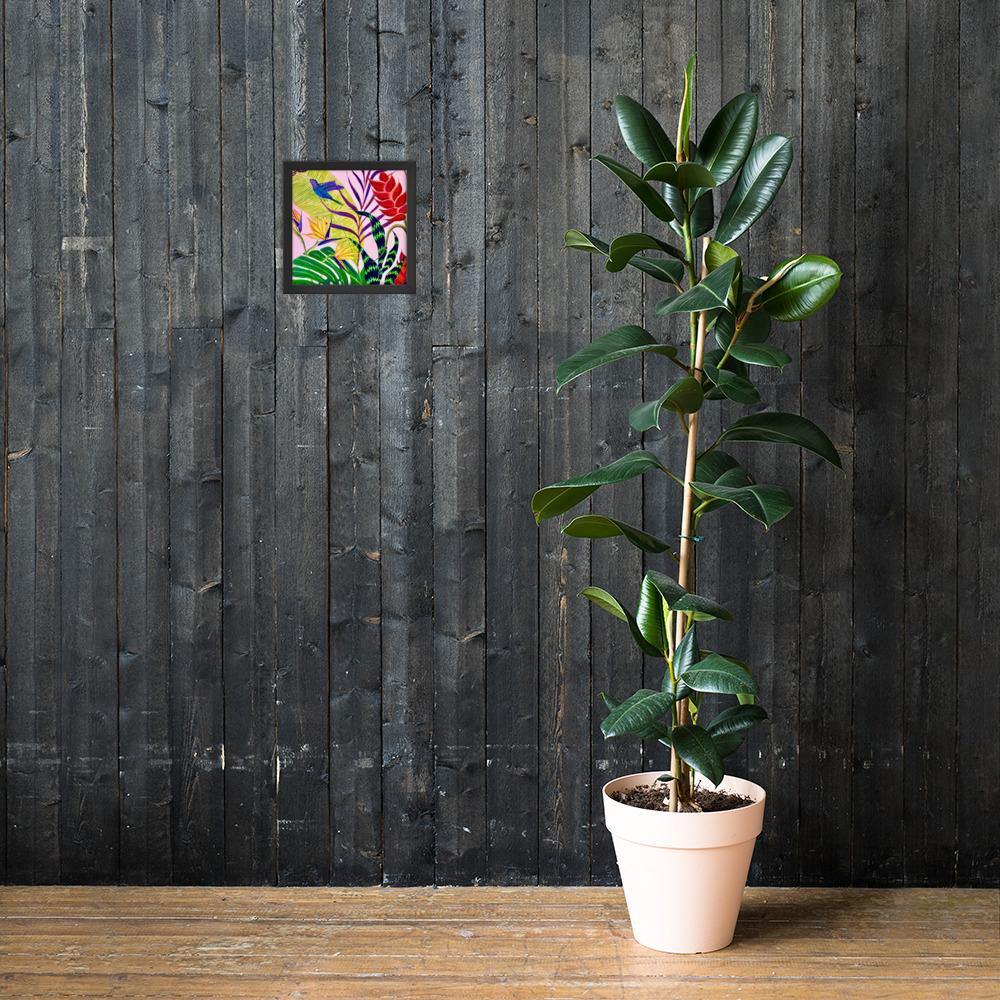 Bird of Paradise Botanical Print Framed poster-Framed Art Poster-TaraHuntDesigns