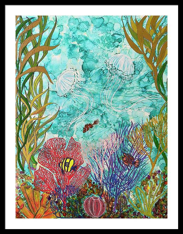 Jellies on the Rise - Framed Print-Framed Print-TaraHuntDesigns