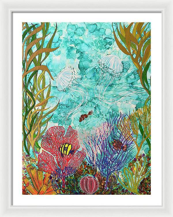 Jellies on the Rise - Framed Print-Framed Print-TaraHuntDesigns