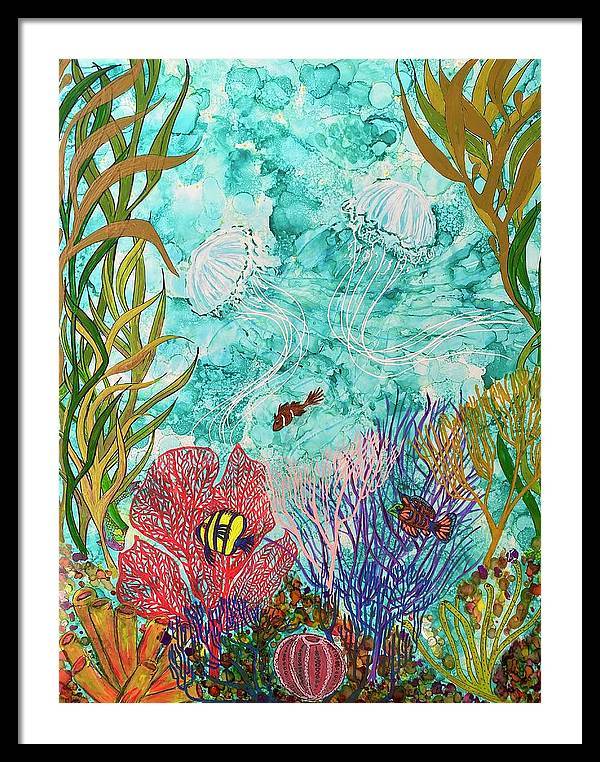 Jellies on the Rise - Framed Print-Framed Print-TaraHuntDesigns