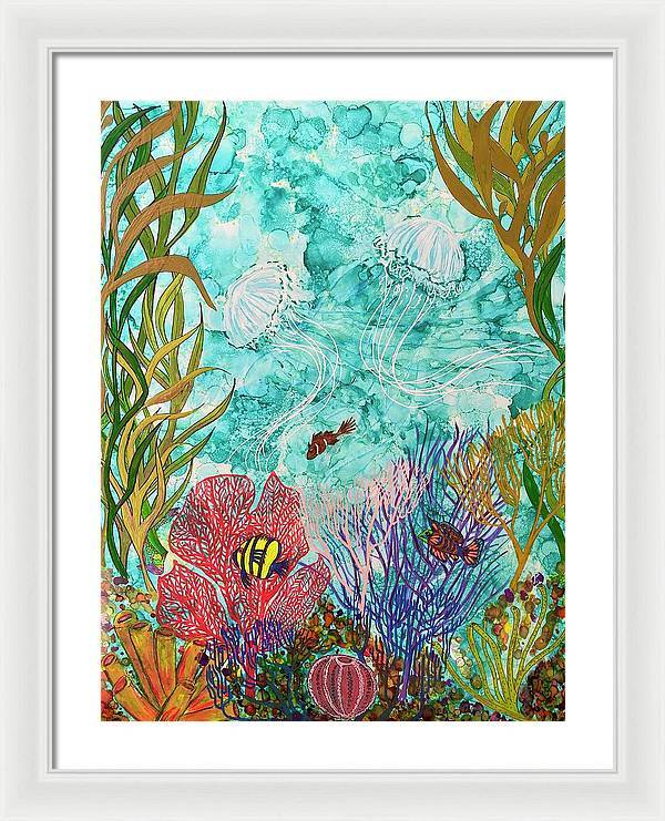 Jellies on the Rise - Framed Print-Framed Print-TaraHuntDesigns