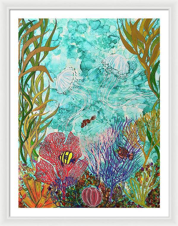Jellies on the Rise - Framed Print-Framed Print-TaraHuntDesigns