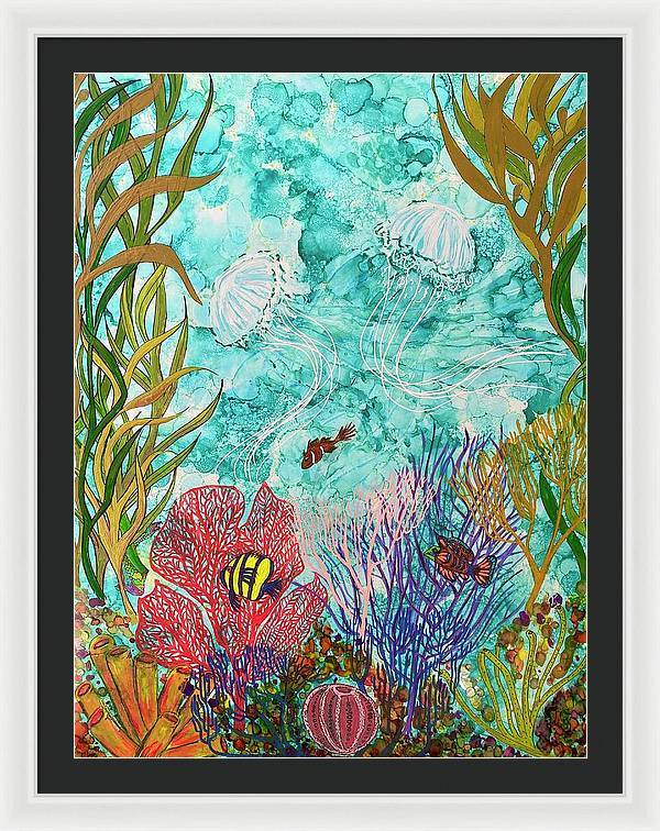 Jellies on the Rise - Framed Print-Framed Print-TaraHuntDesigns