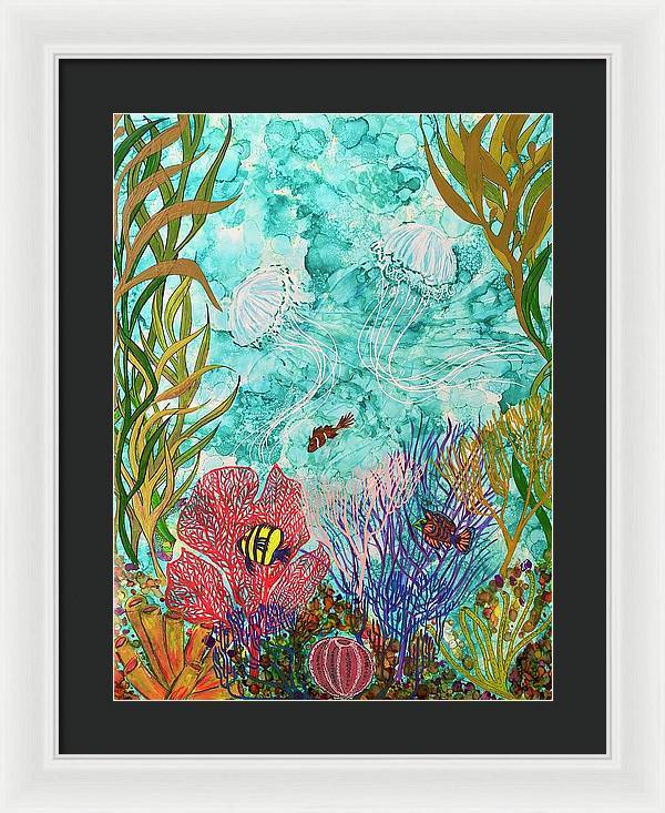 Jellies on the Rise - Framed Print-Framed Print-TaraHuntDesigns