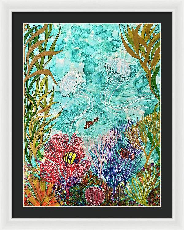 Jellies on the Rise - Framed Print-Framed Print-TaraHuntDesigns