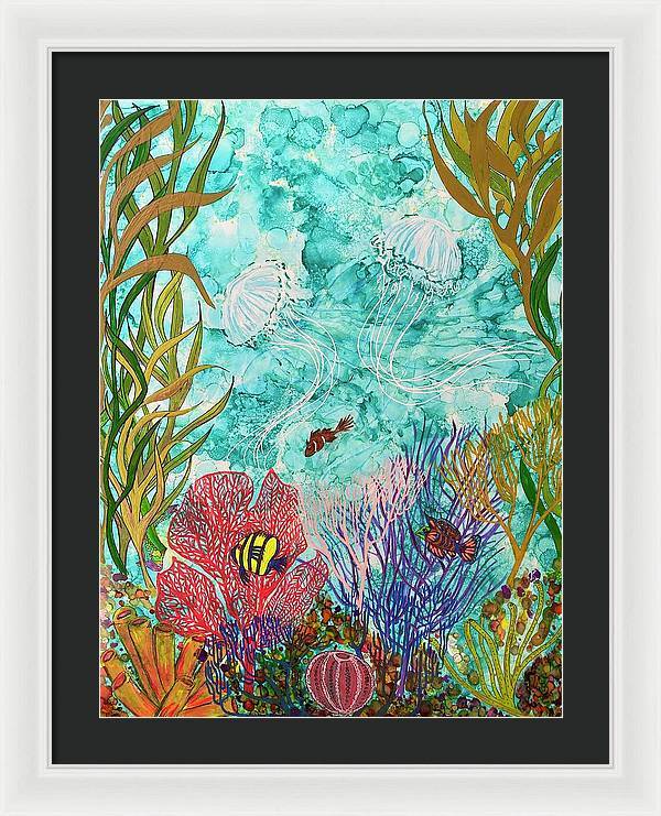 Jellies on the Rise - Framed Print-Framed Print-TaraHuntDesigns