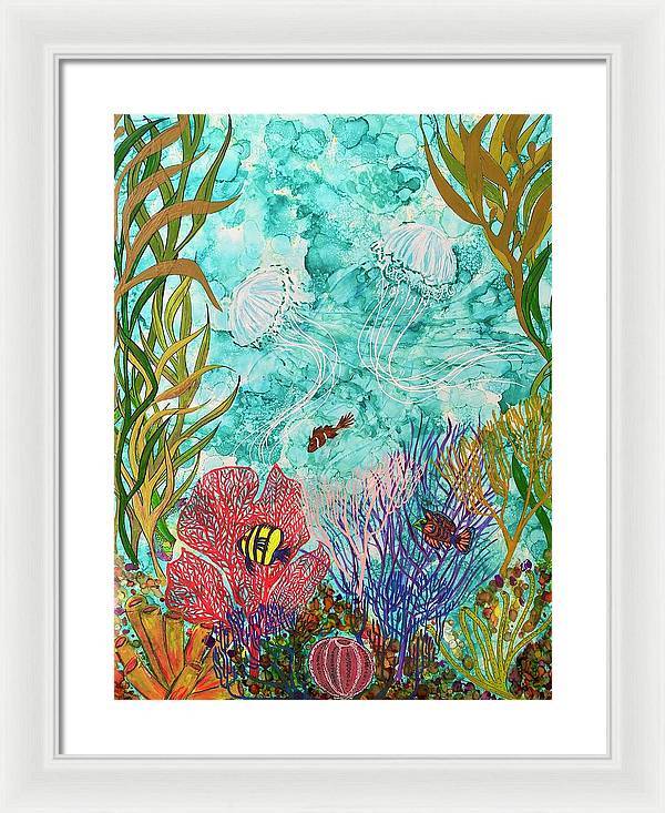 Jellies on the Rise - Framed Print-Framed Print-TaraHuntDesigns