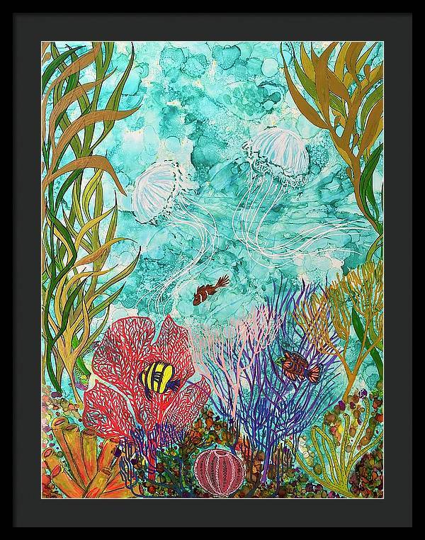 Jellies on the Rise - Framed Print-Framed Print-TaraHuntDesigns