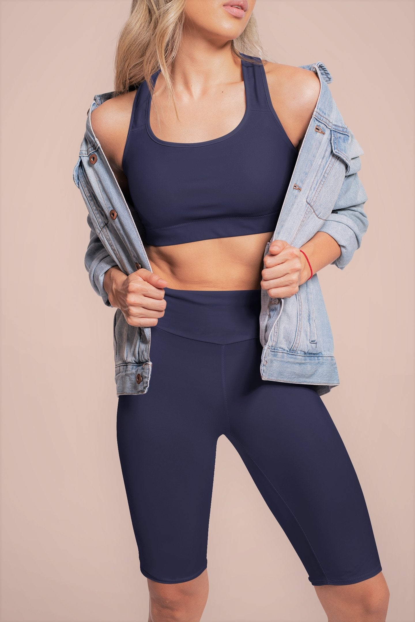 Ladies Moisture-Wicking Athletic Sports Bra-Marine Blue-Sports Bra - AOP-TaraHuntDesigns