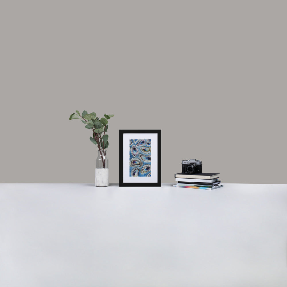 Oysters-Framed and matted Print