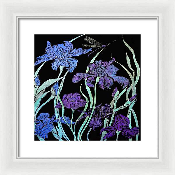 Night Irises - Framed Print