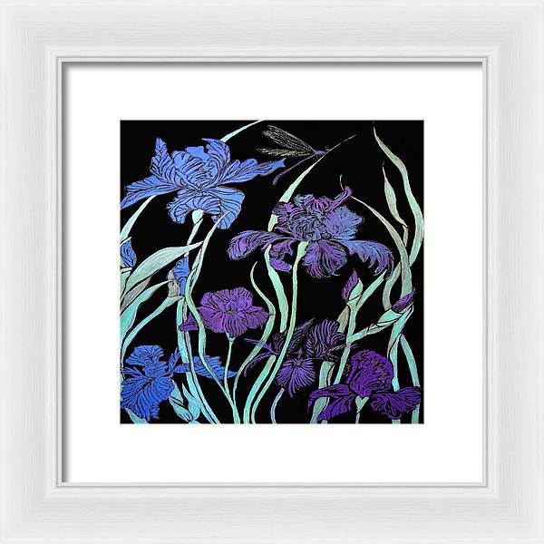 Night Irises - Framed Print