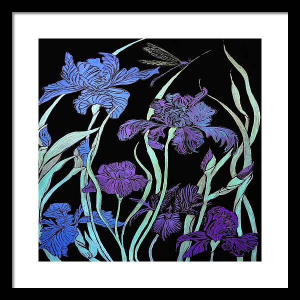 Night Irises - Framed Print