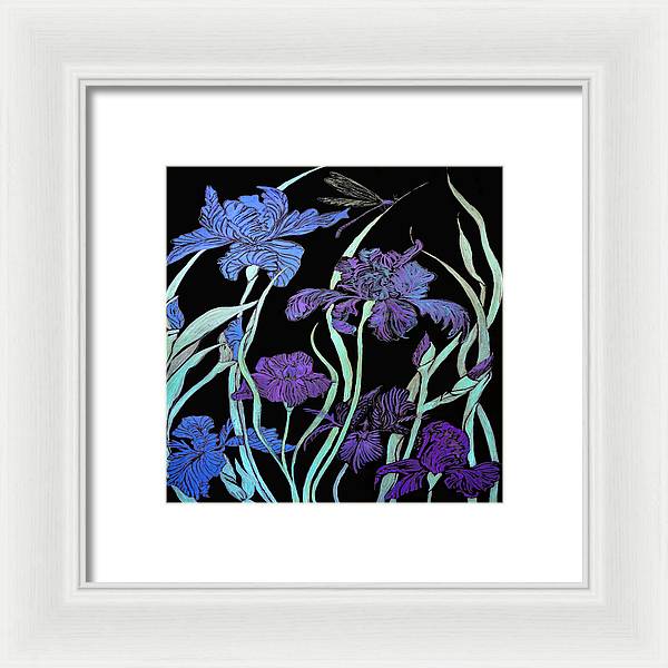 Night Irises - Framed Print