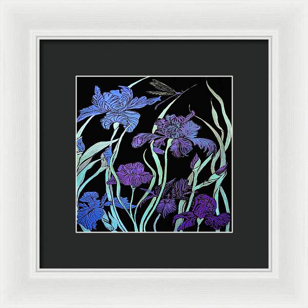 Night Irises - Framed Print