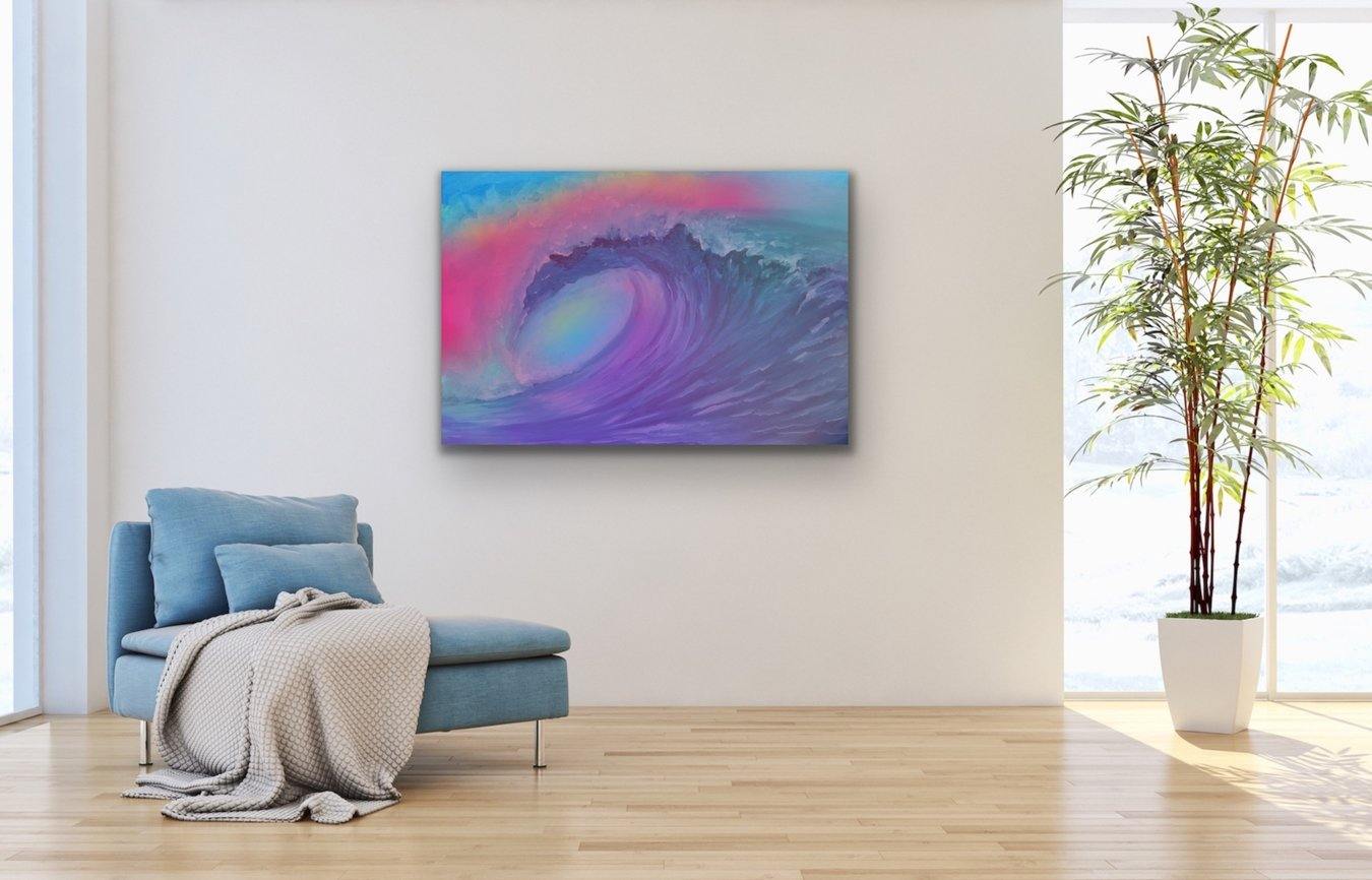 Pink wave - Art Print-Art Print-TaraHuntDesigns