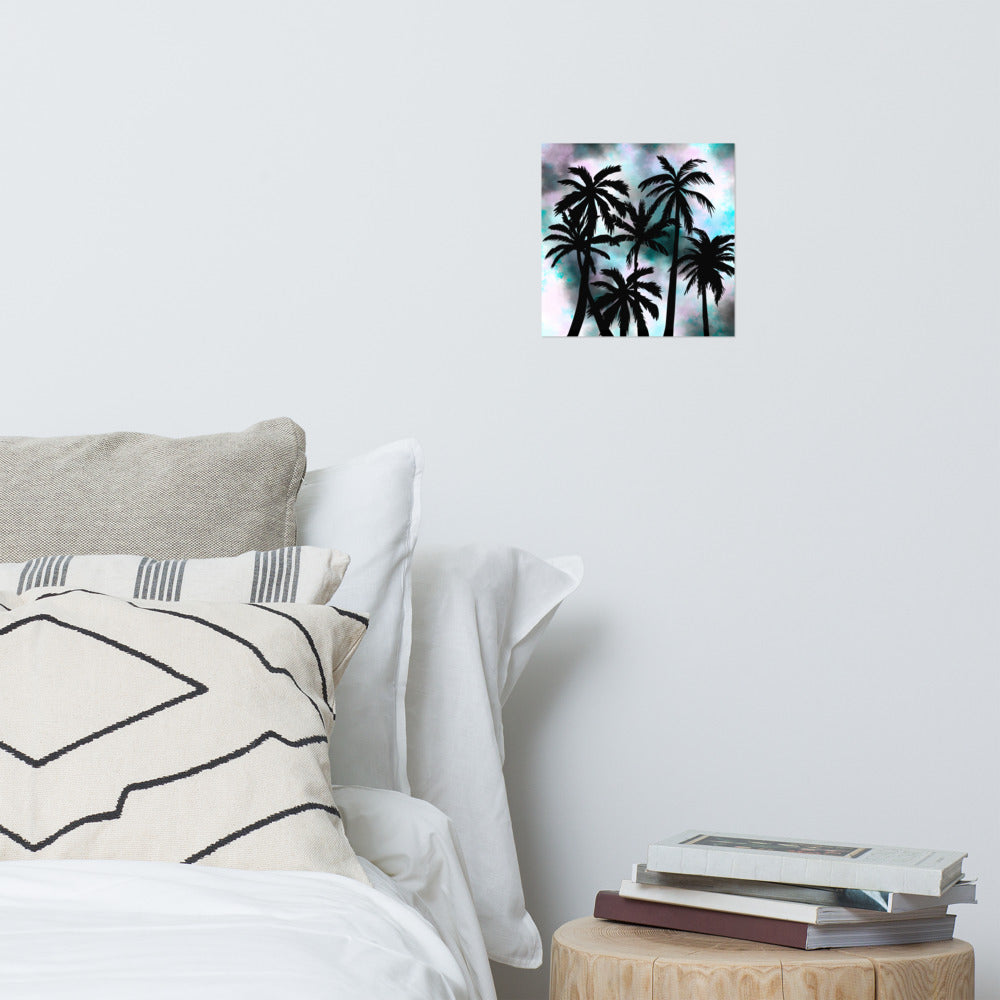 Photo paper poster-Sunset Palm