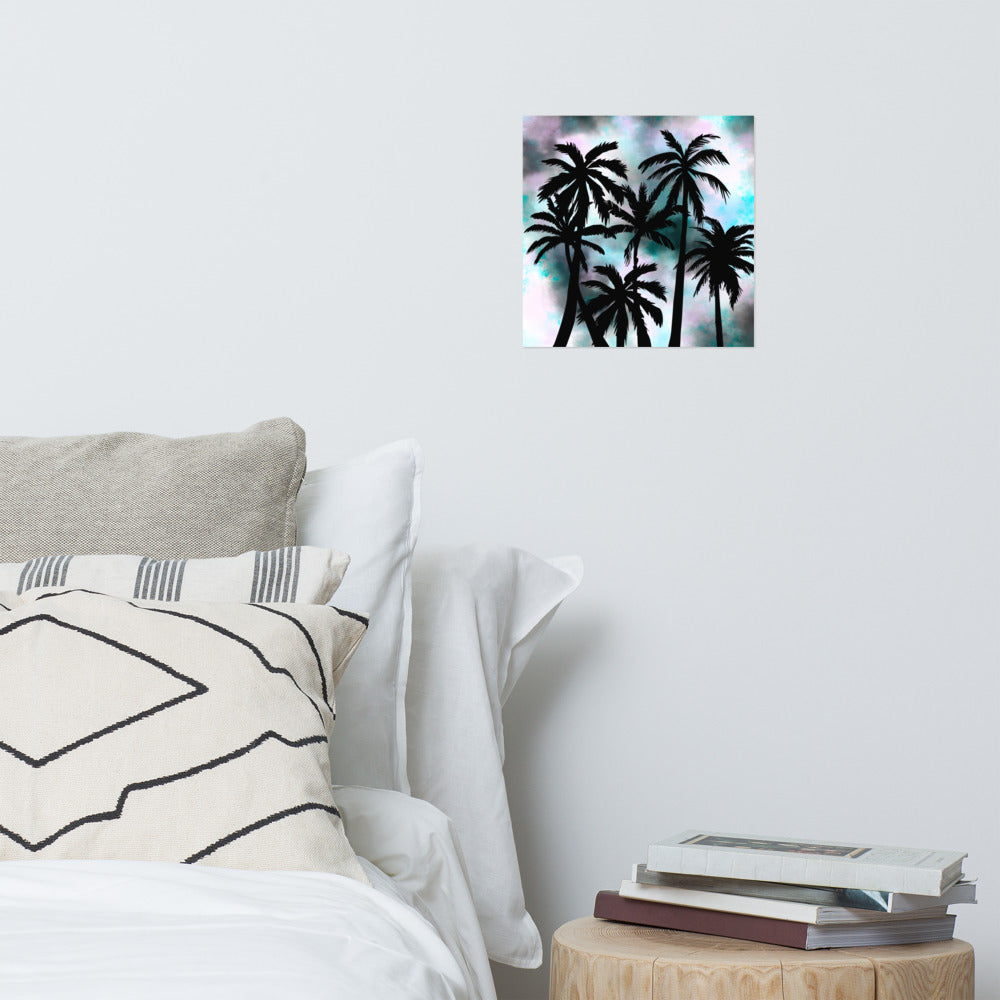 Photo paper poster-Sunset Palm
