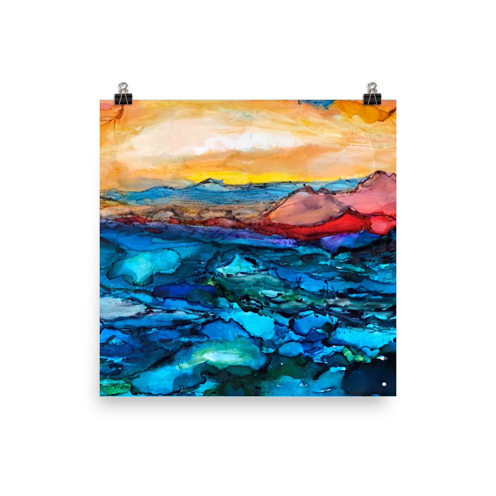 Lake Lure Photo paper poster