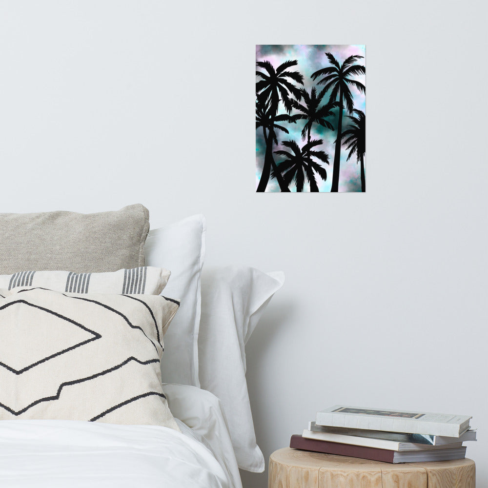Photo paper poster-Sunset Palm