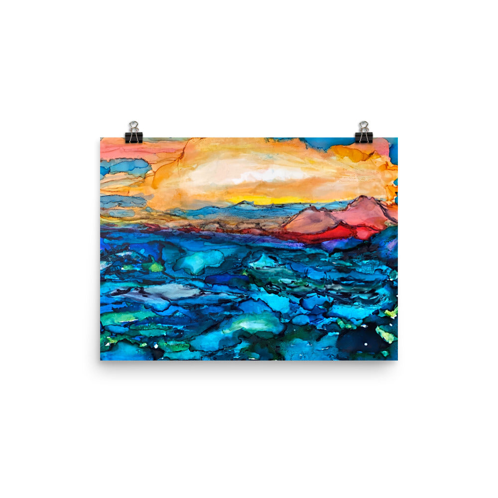Lake Lure Photo paper poster