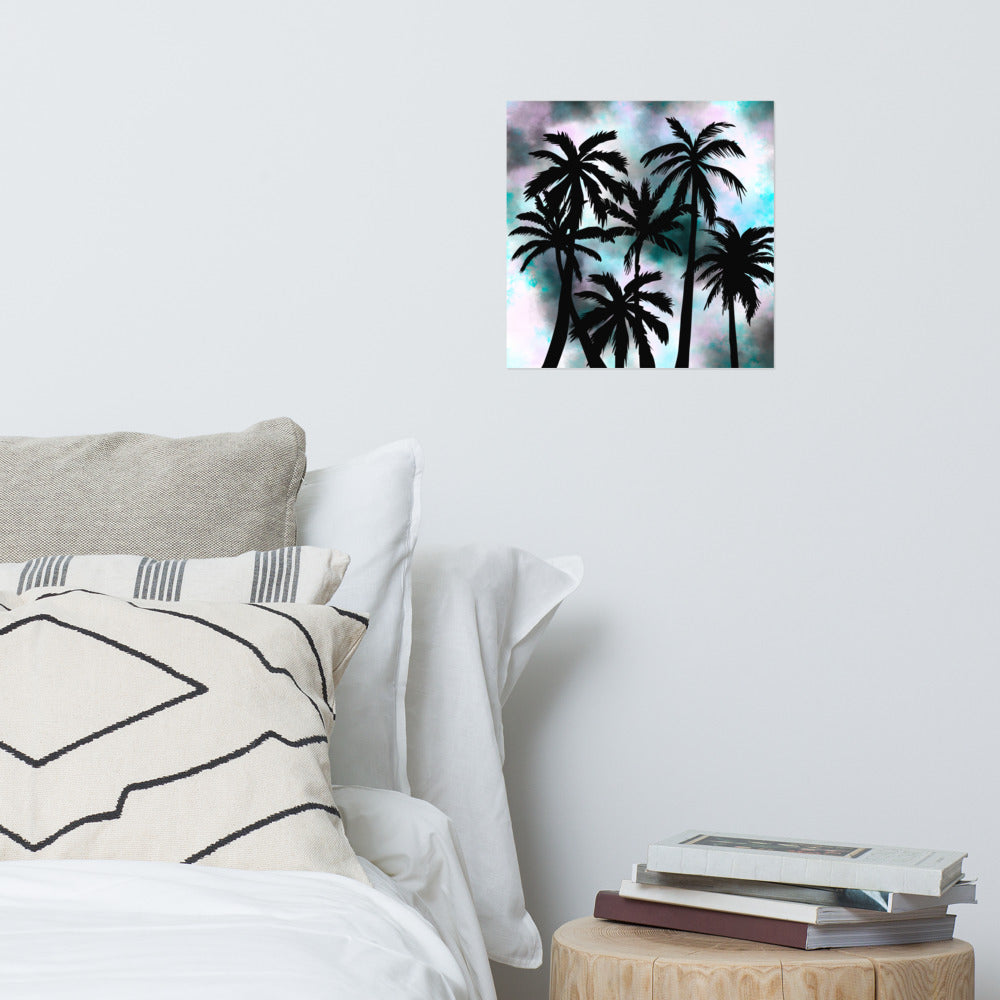Photo paper poster-Sunset Palm