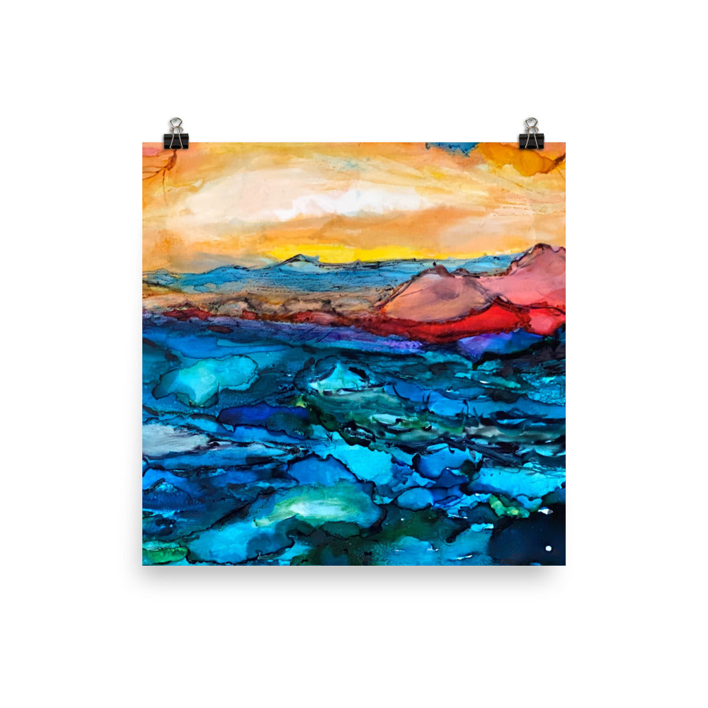 Lake Lure Photo paper poster