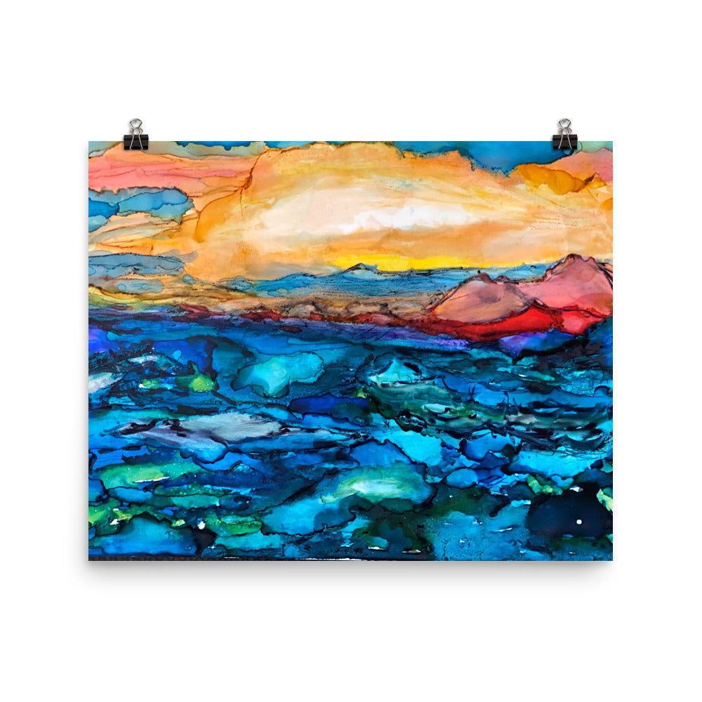 Lake Lure Photo paper poster