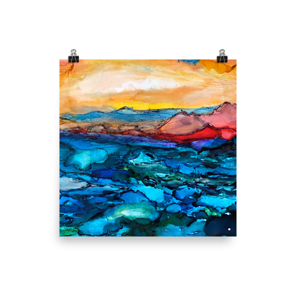 Lake Lure Photo paper poster