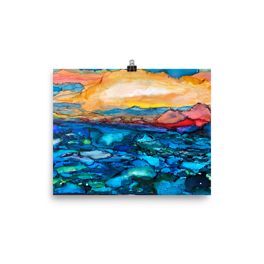 Lake Lure Photo paper poster