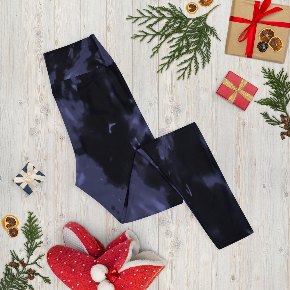 Purple Haze 4 Way Stretch Long Leggings with Pocket-TaraHuntDesigns