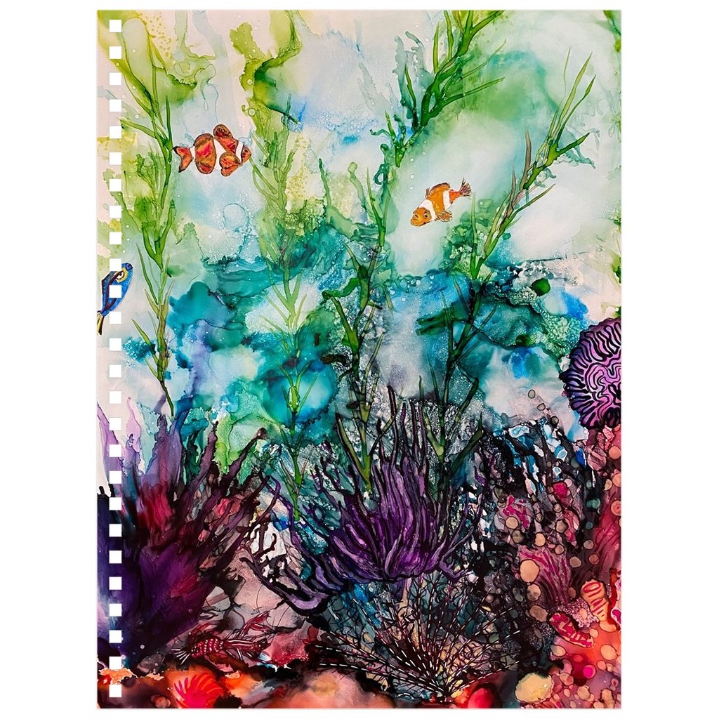 Sargasso Sea Spiral Notebook (6.5 in. X 8.75 in.)-TaraHuntDesigns