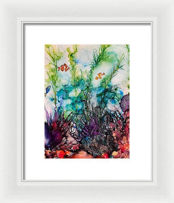 Sargasso Sea - Tropical Framed Print-Framed Print-TaraHuntDesigns