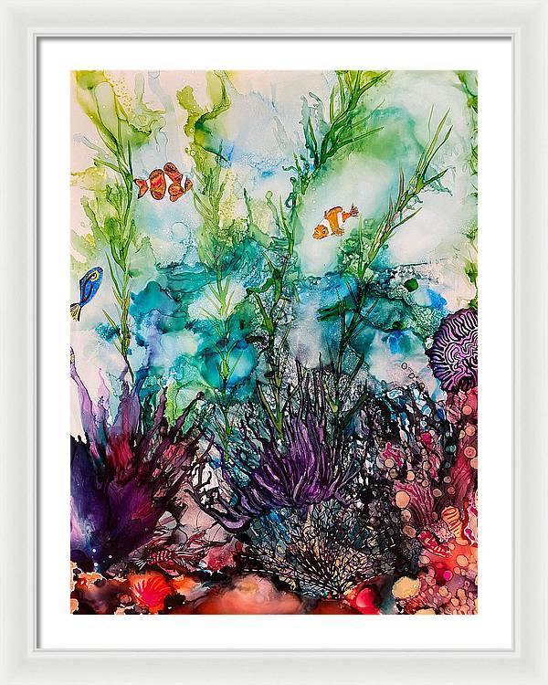 Sargasso Sea - Tropical Framed Print-Framed Print-TaraHuntDesigns