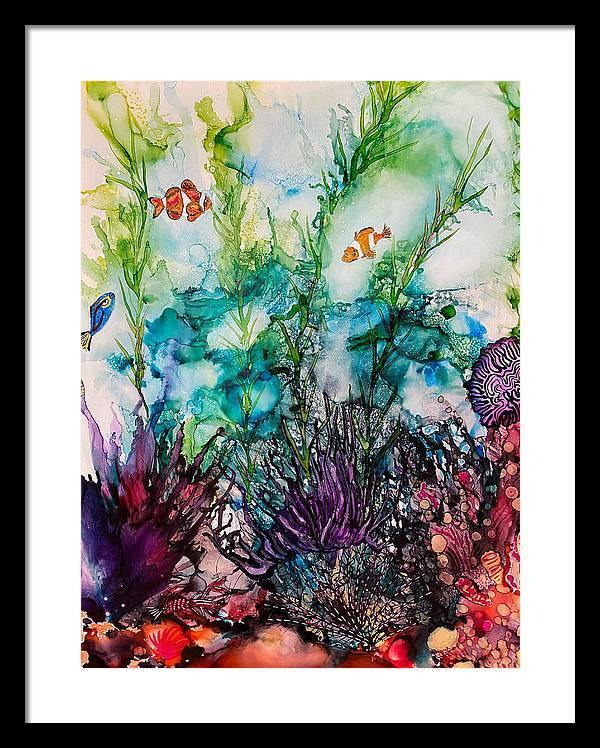 Sargasso Sea - Tropical Framed Print-Framed Print-TaraHuntDesigns