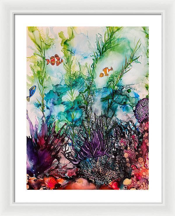 Sargasso Sea - Tropical Framed Print-Framed Print-TaraHuntDesigns