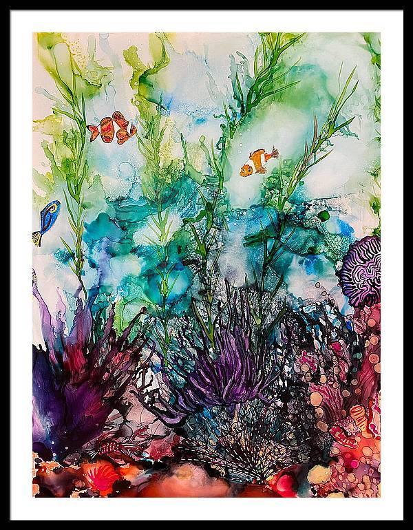 Sargasso Sea - Tropical Framed Print-Framed Print-TaraHuntDesigns