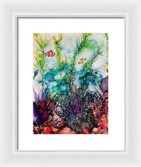 Sargasso Sea - Tropical Framed Print-Framed Print-TaraHuntDesigns