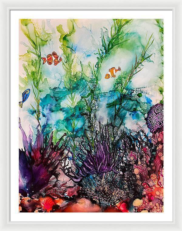 Sargasso Sea - Tropical Framed Print-Framed Print-TaraHuntDesigns