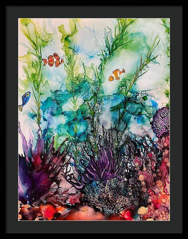 Sargasso Sea - Tropical Framed Print-Framed Print-TaraHuntDesigns