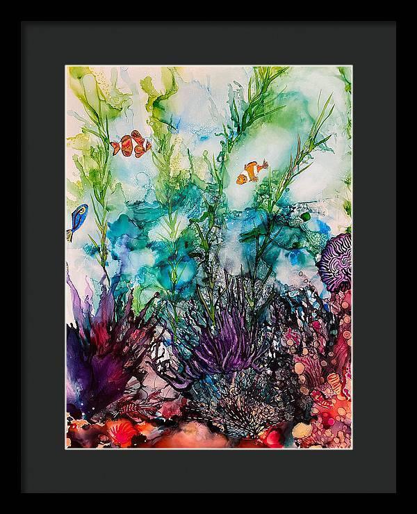Sargasso Sea - Tropical Framed Print-Framed Print-TaraHuntDesigns