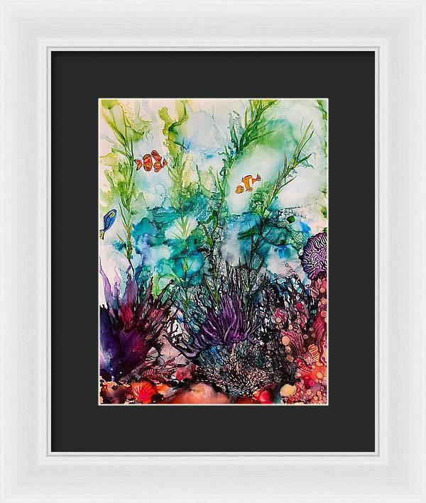 Sargasso Sea - Tropical Framed Print-Framed Print-TaraHuntDesigns