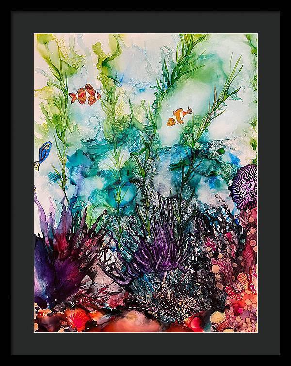Sargasso Sea - Tropical Framed Print-Framed Print-TaraHuntDesigns
