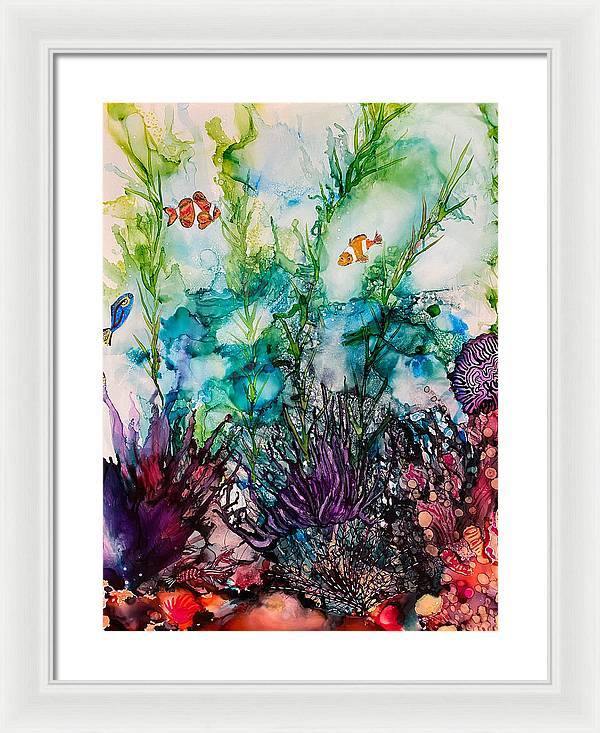 Sargasso Sea - Tropical Framed Print-Framed Print-TaraHuntDesigns