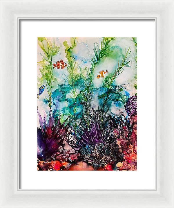 Sargasso Sea - Tropical Framed Print-Framed Print-TaraHuntDesigns