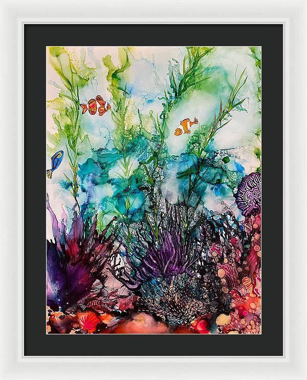 Sargasso Sea - Tropical Framed Print-Framed Print-TaraHuntDesigns