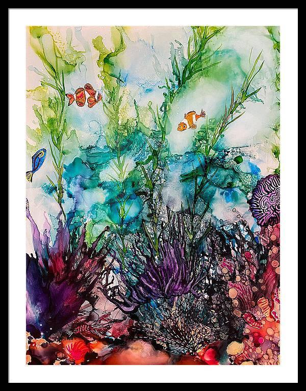Sargasso Sea - Tropical Framed Print-Framed Print-TaraHuntDesigns