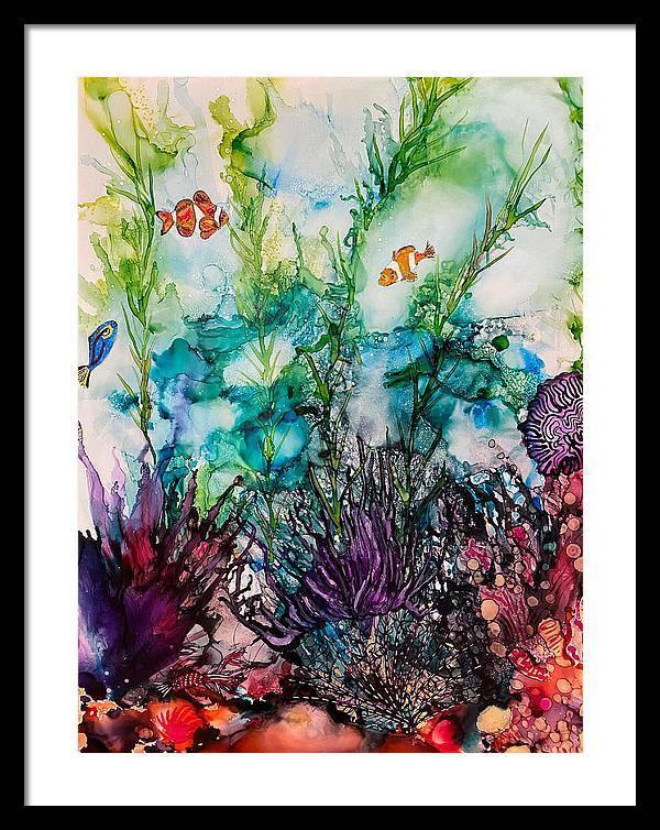 Sargasso Sea - Tropical Framed Print-Framed Print-TaraHuntDesigns